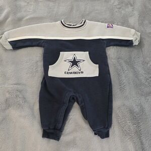 NFL Dallas Cowboys Football Baby 1-Piece Long Sleeve Romper  Bodysuit 3-6 Months